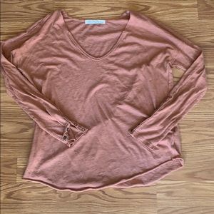 Burnt orange long sleeve free people top
